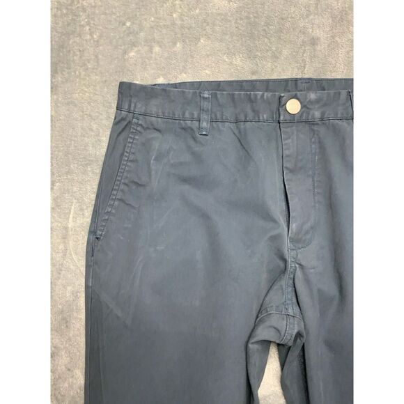 Bonobos Pants Men's 35x34 Blue Plaid Lined Pockets Washed Chinos Cotton Zipfly - Picture 4 of 14